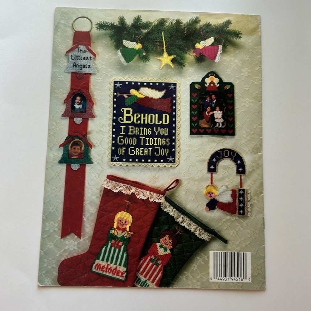 🎄 1990 Vintage Angels Collection Plastic Canvas Booklet No PD-4516 - Picture 8 of 16